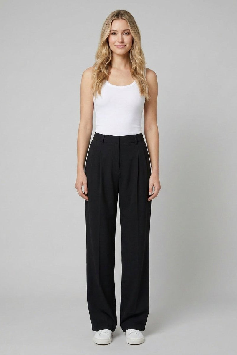 Abbi Work Trousers | Wide-Leg, High Waist, Breathable Fabric 0