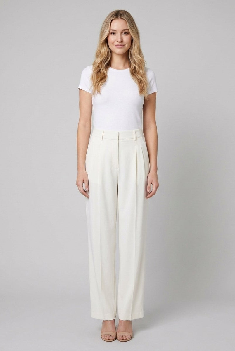 Abbi Work Trousers | Wide-Leg, High Waist, Breathable Fabric 1