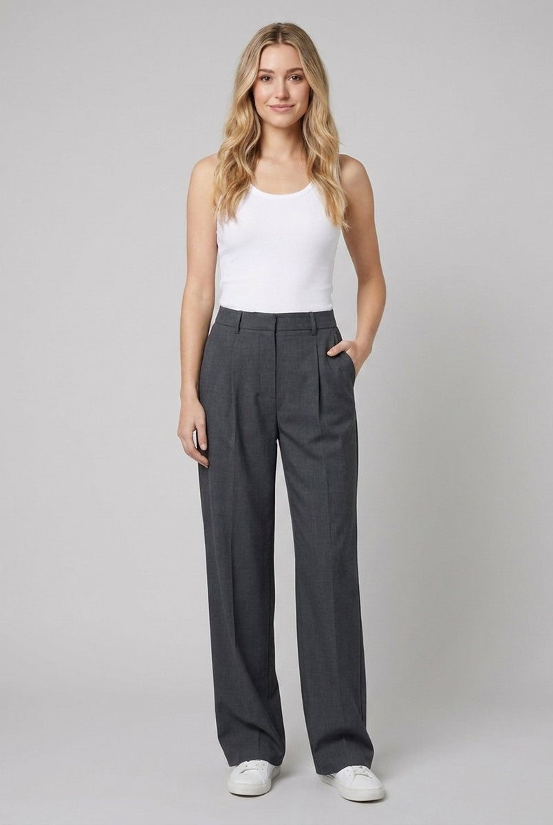 Abbi Work Trousers | Wide-Leg, High Waist, Breathable Fabric 7