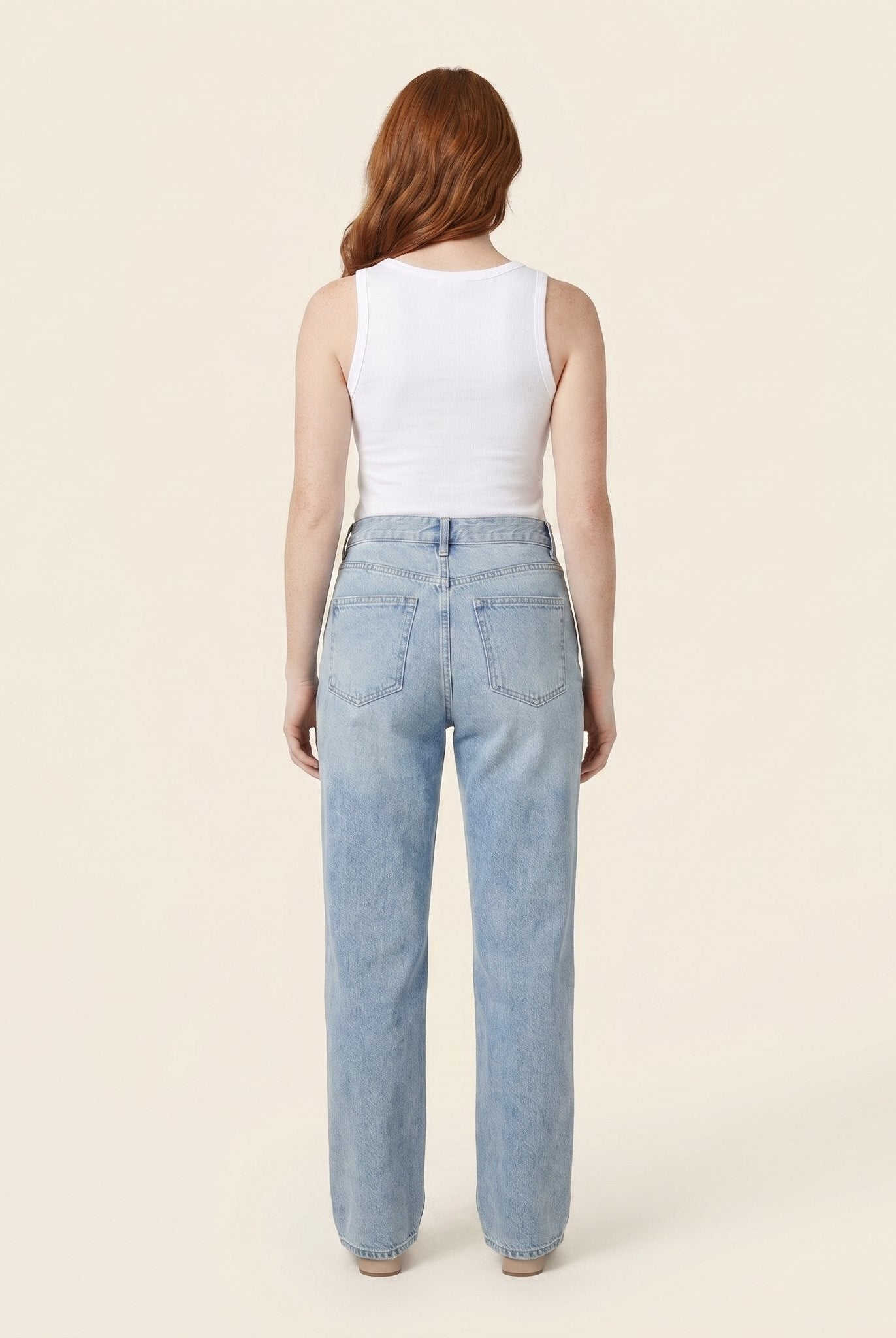 Alera Straight Leg Jeans | Asymmetric Waist, Cotton Blend 2