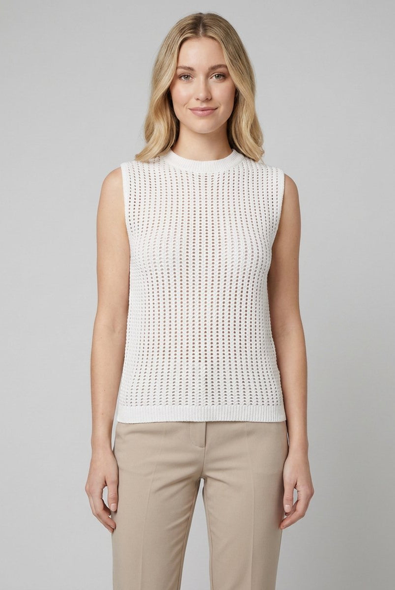 Alina White Tank Top | Lightweight, Sleeveless, Casual Style 2