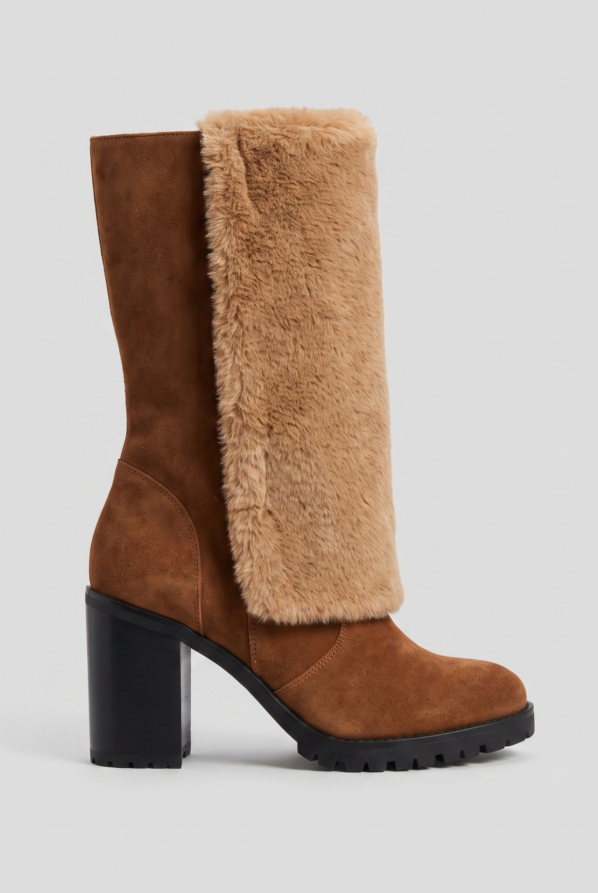 Alpi mid-calf boots with fold-over faux fur cuff 4