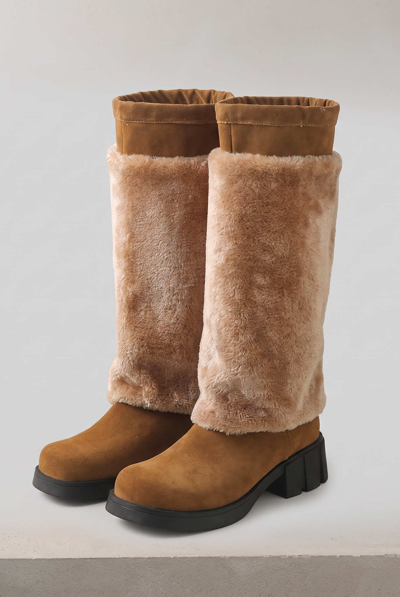 Alpi mid-calf boots with fold-over faux fur cuff 5