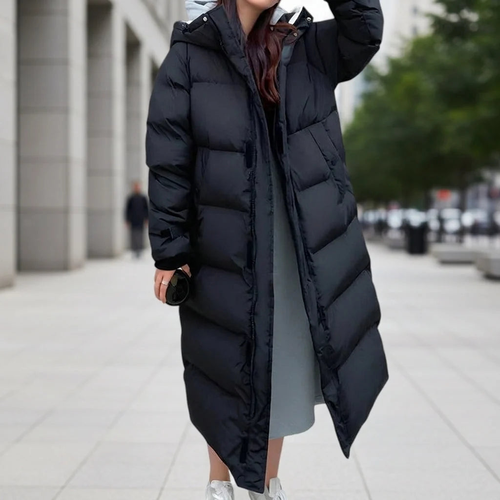 Alpine Long Quilted Hooded Puffer Parka 0