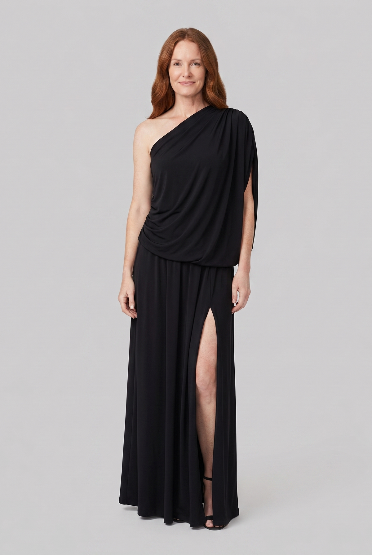 Amara one-shoulder chiffon two-piece skirt set 2