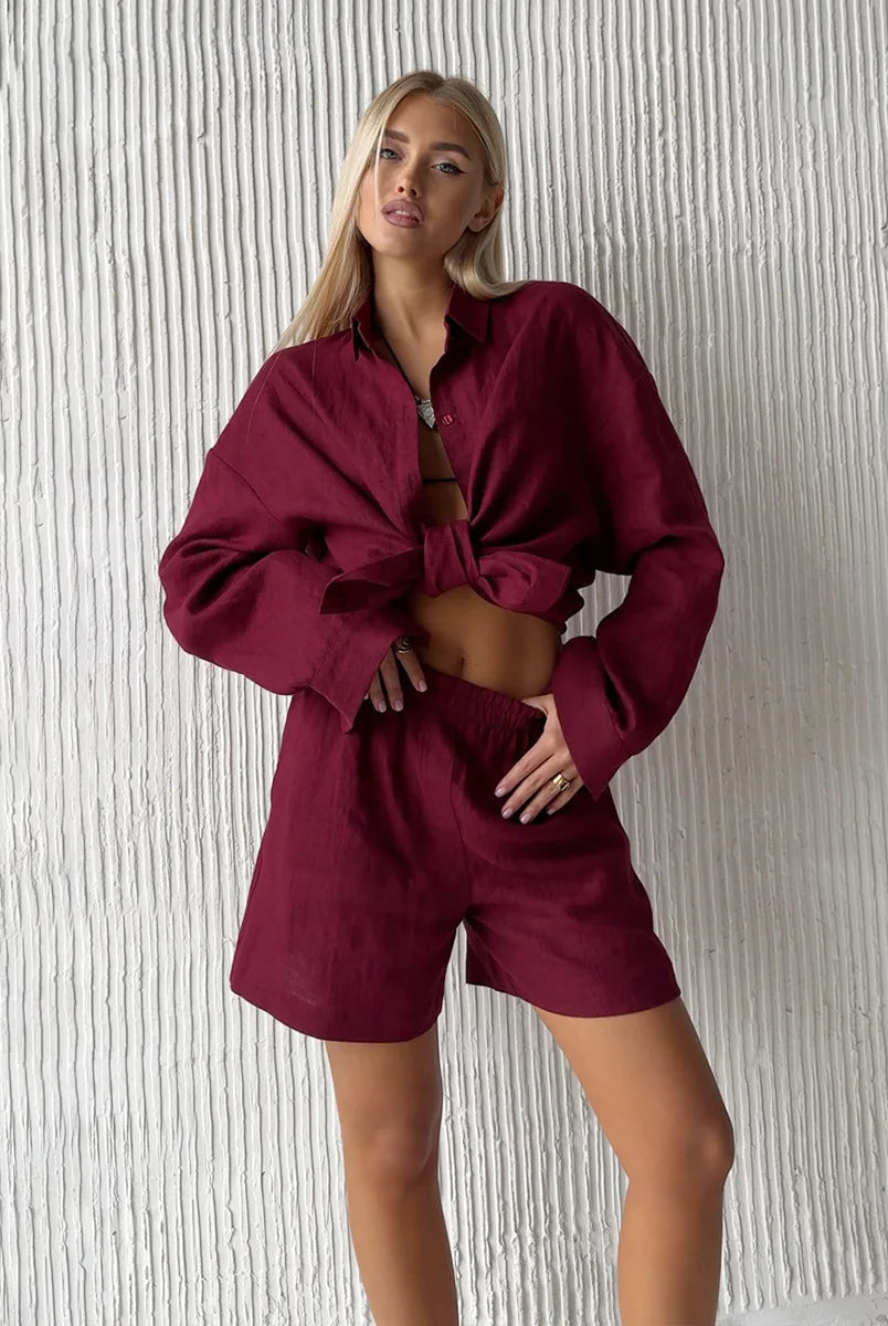 Aqua Resort Set | Lightweight Cotton Two-Piece Resort Wear for Women 10