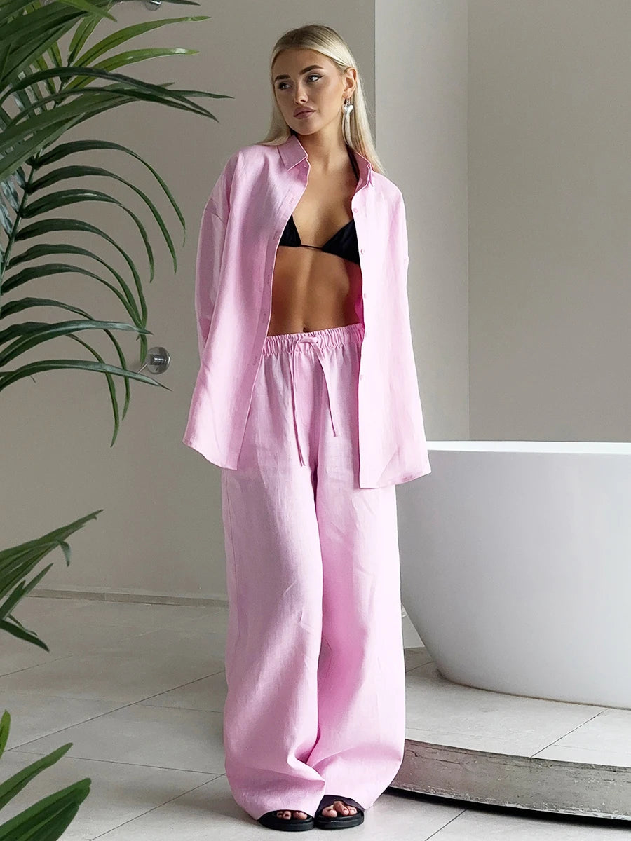Aqua Resort Set | Lightweight Cotton Two-Piece Resort Wear for Women 12