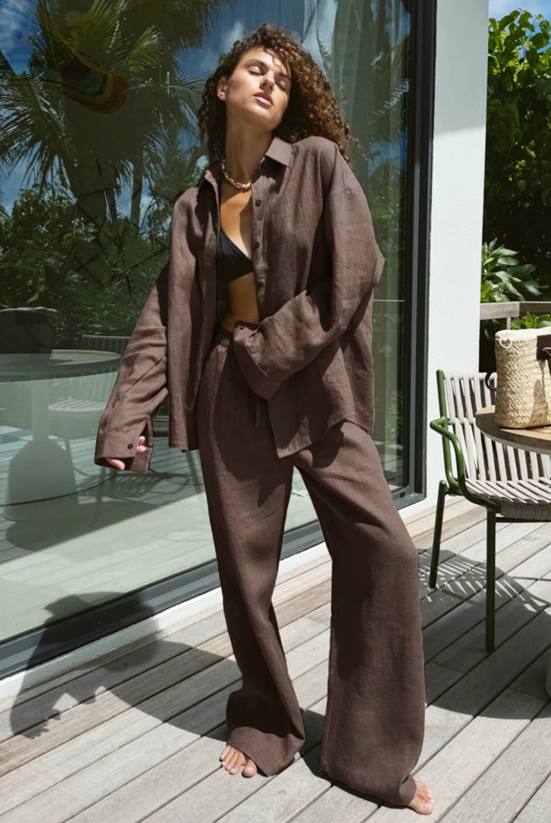 Aqua Resort Set | Lightweight Cotton Two-Piece Resort Wear for Women 18