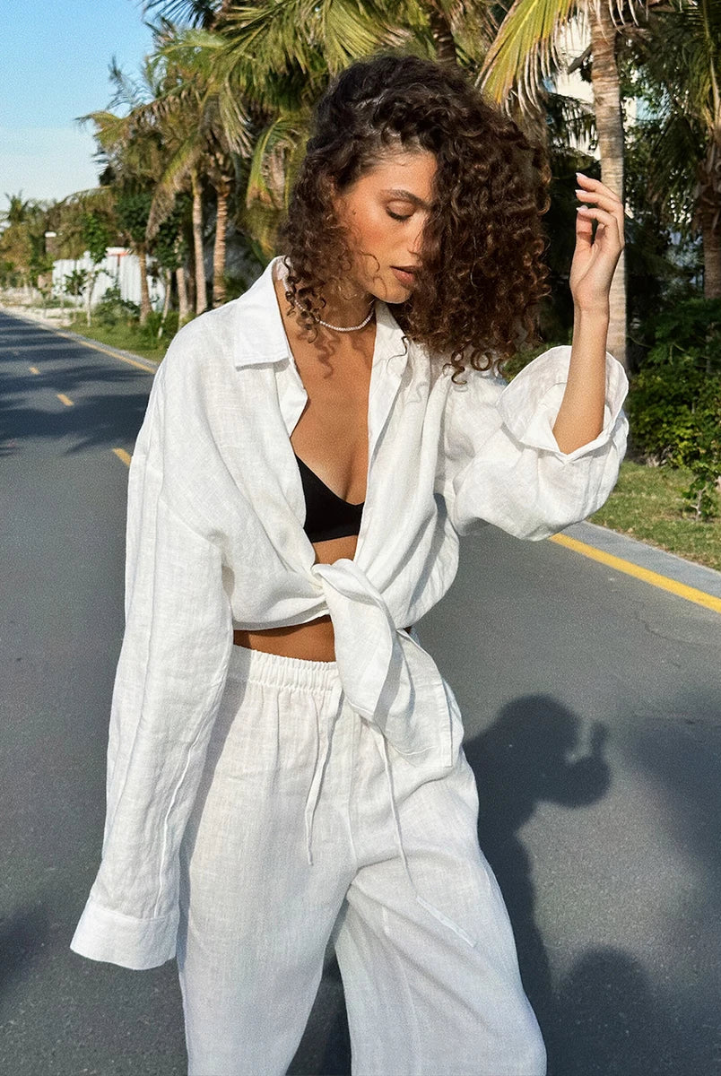 Aqua Resort Set | Lightweight Cotton Two-Piece Resort Wear for Women 5