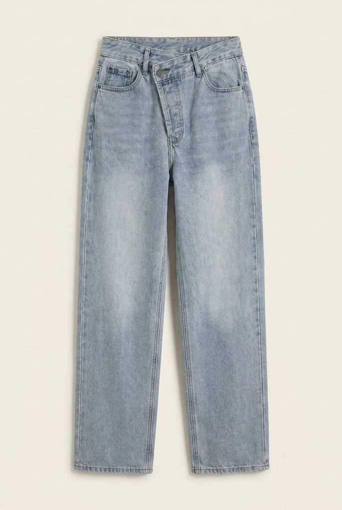 Astra Mens Jeans | Straight Leg, Asymmetric Waist, Cotton Blend 3