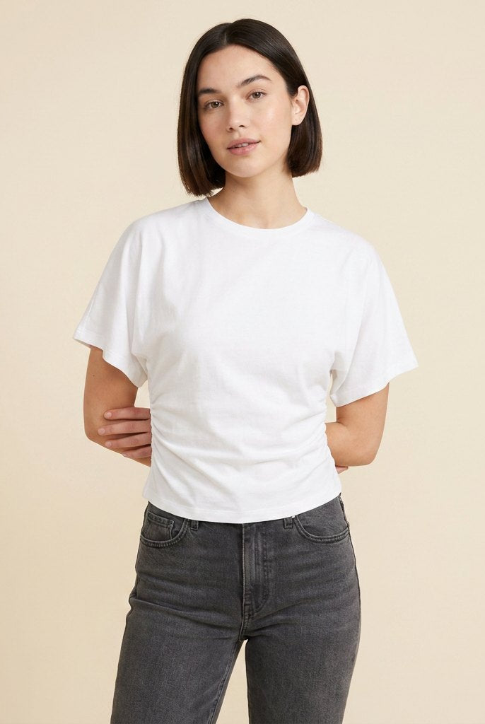 Ava Drape Tee | Premium Cotton Blend, Contoured Waist for Women 5