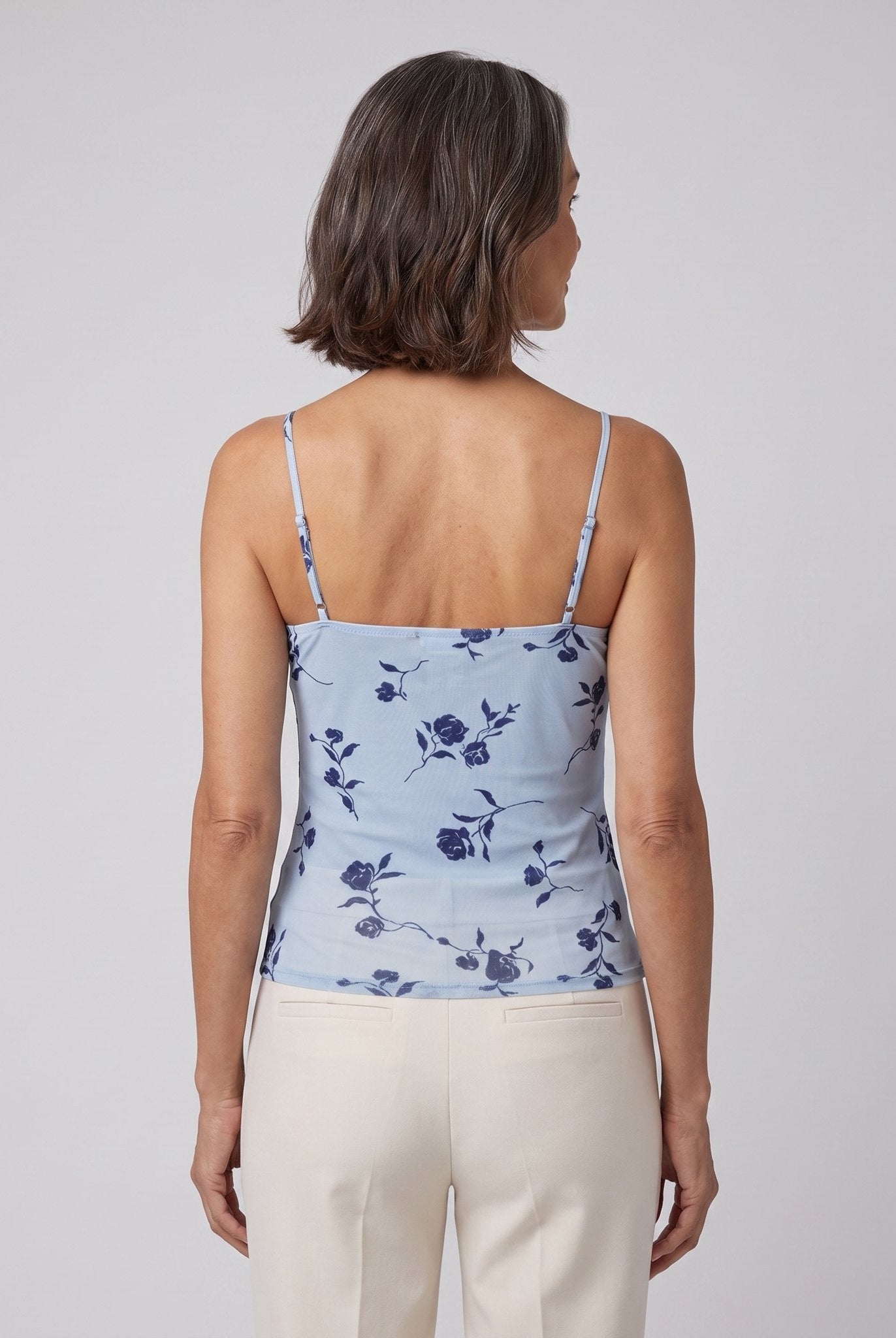 Ava Floral Cami Top | Fitted, Frill Detail, Perfect for Going Out 3