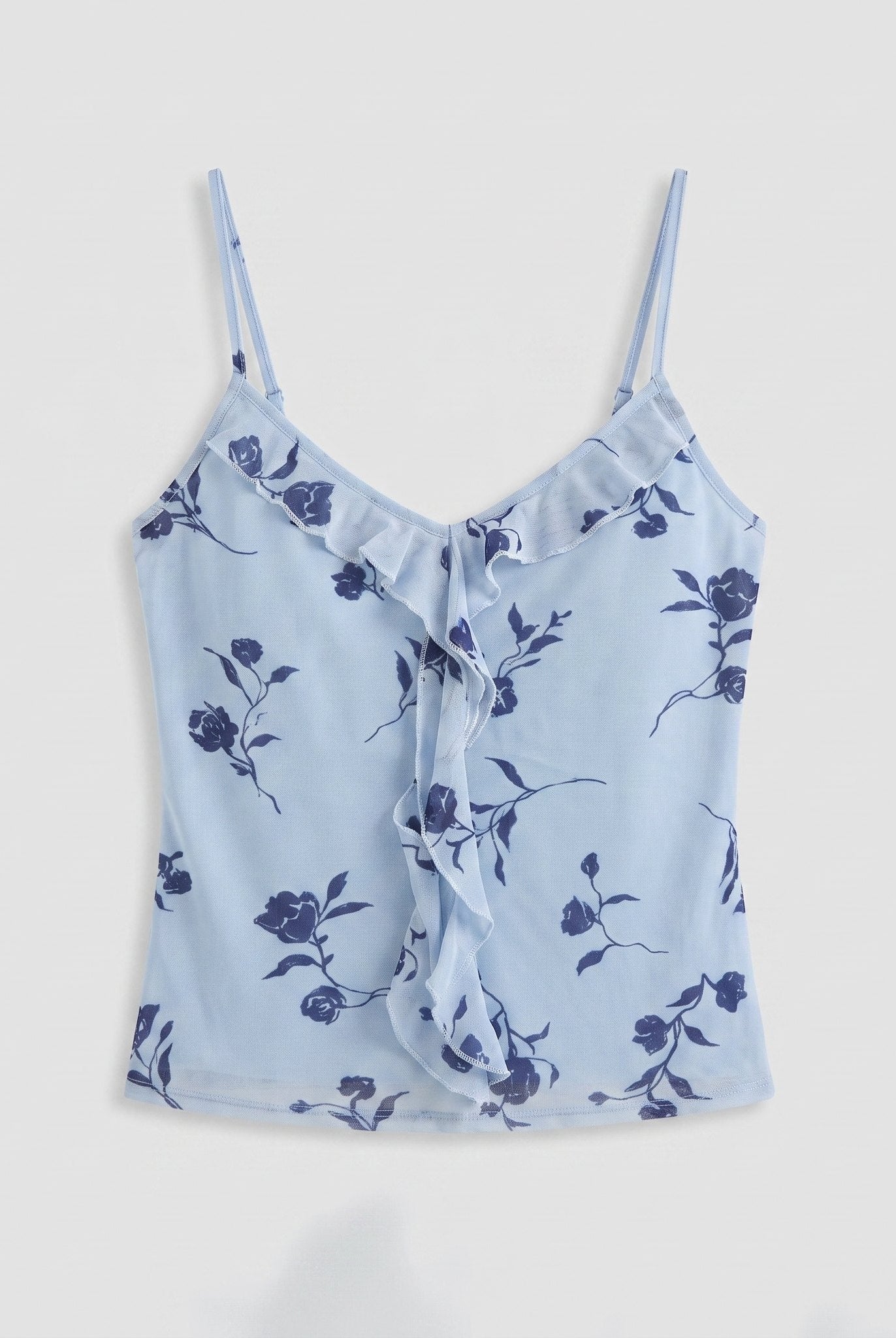 Ava Floral Cami Top | Fitted, Frill Detail, Perfect for Going Out 4