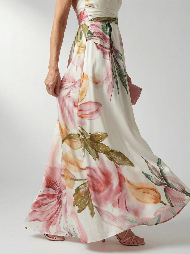 Ava Floral Maxi Dress | Lightweight, Sleeveless Halter for Summer 2