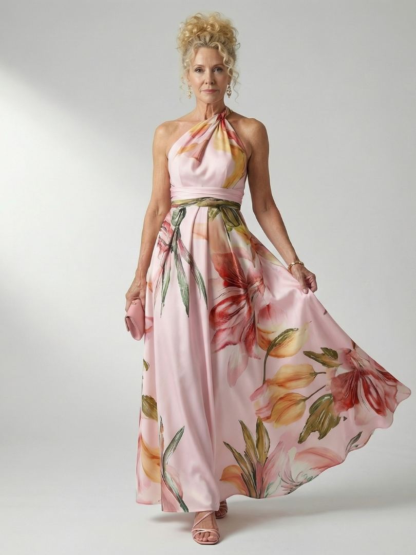 Ava Floral Maxi Dress | Lightweight, Sleeveless Halter for Summer 7