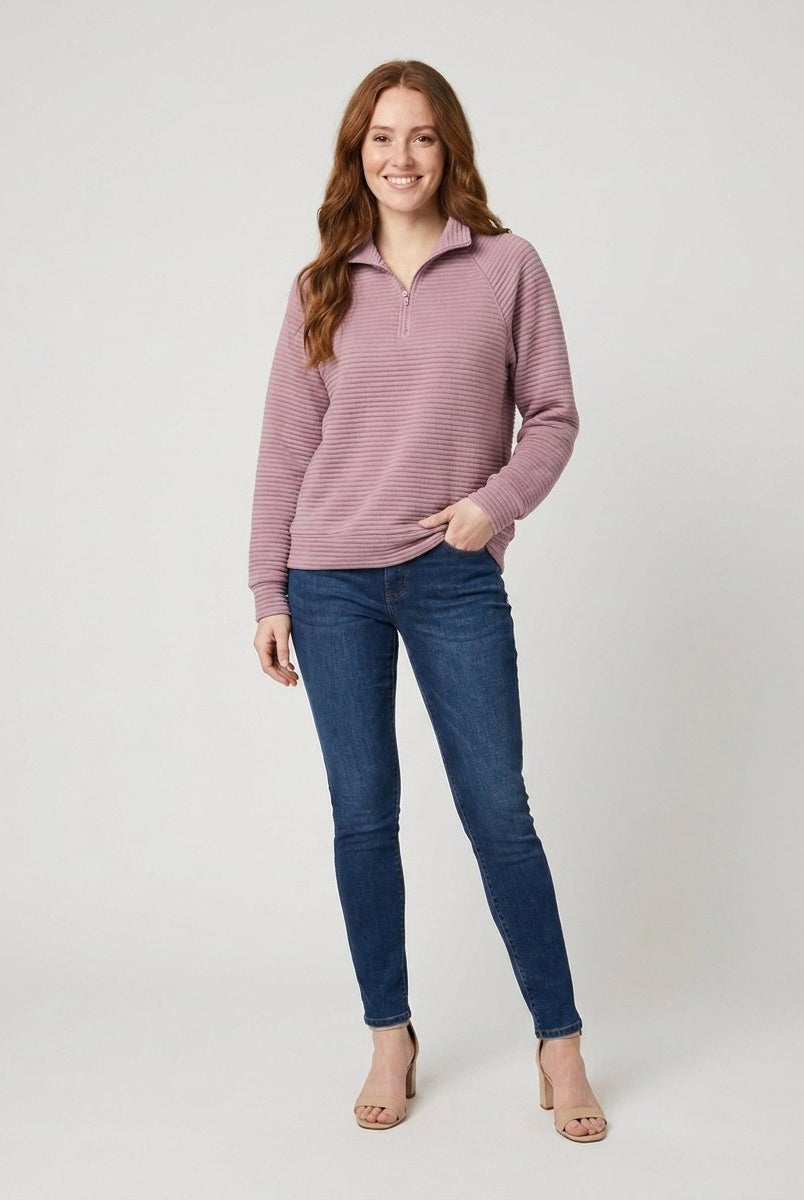 Ava Half-Zip Pullover | Soft Fabric, Flattering Fit 0