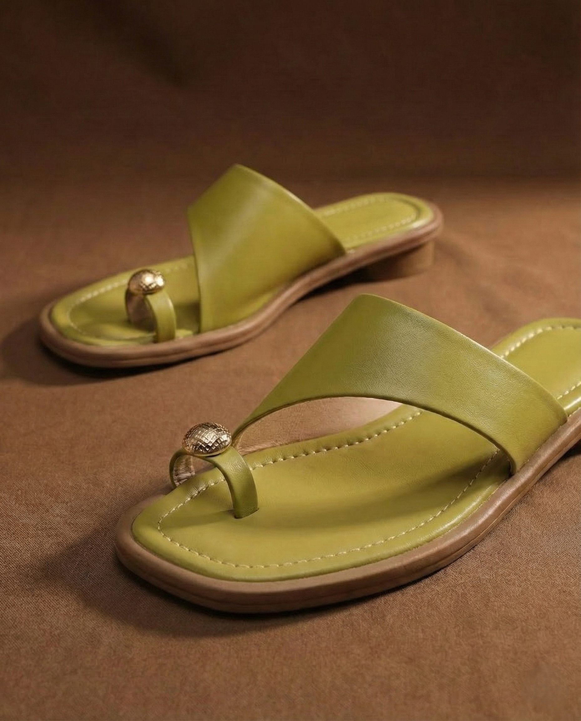 Ava Leather Slides | 100% Leather, Square Toe, Sculpted Block Heel 0