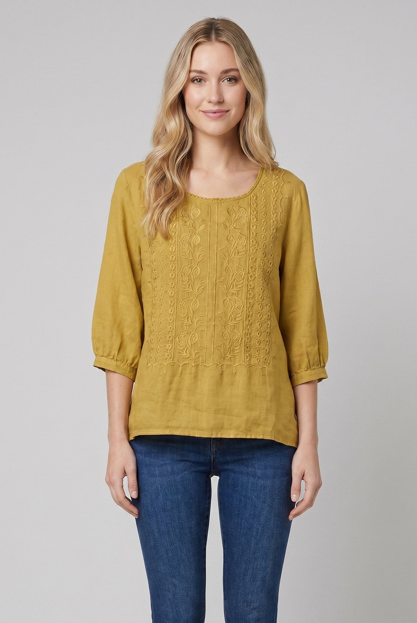 Ava Relaxed Blouse | Embroidered, Comfortable Fit 0