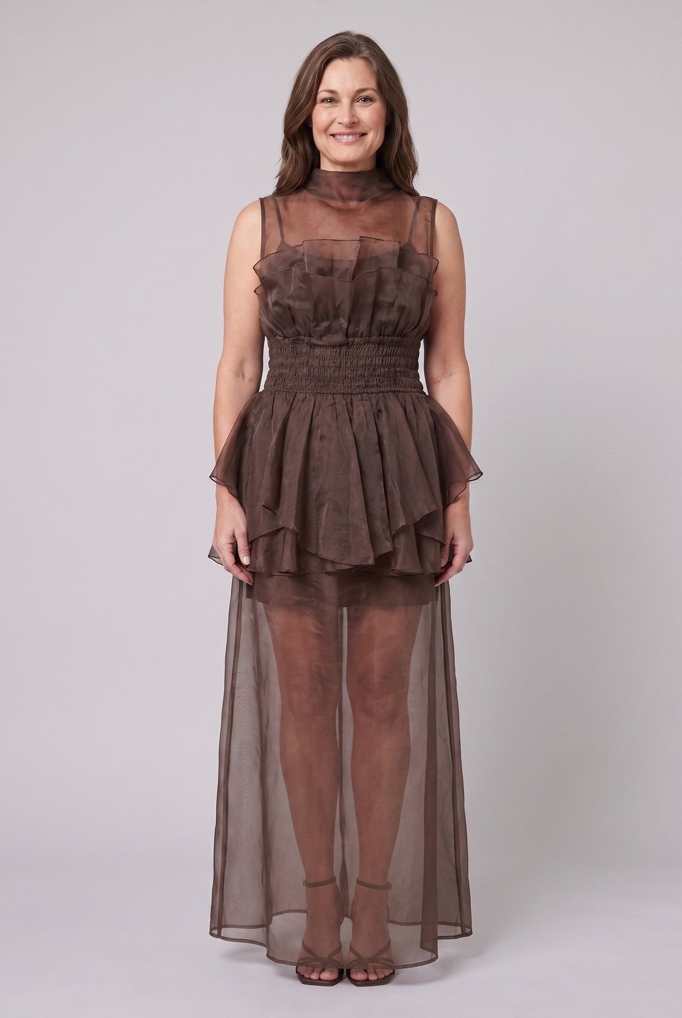 Aveline Maxi Dress | One Shoulder, Ruffled Tiered Design for Women 0