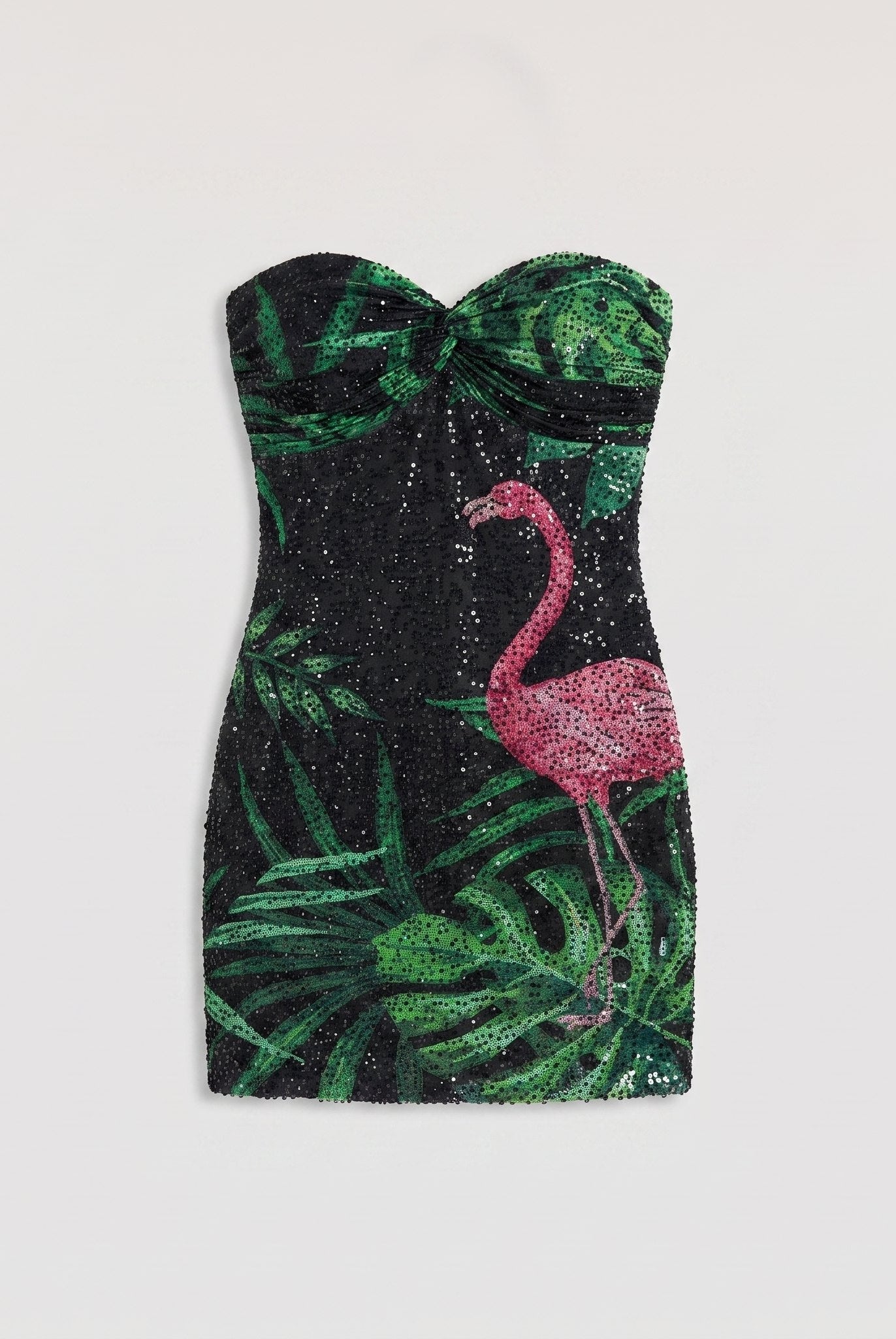 Aveline Mini Dress | Strapless, Beaded Mesh, Bodycon Fit 4