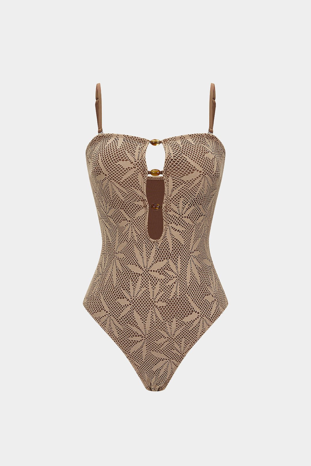 Bella One Piece Swimsuit | Textured Polyester Blend, Slim Fit 0