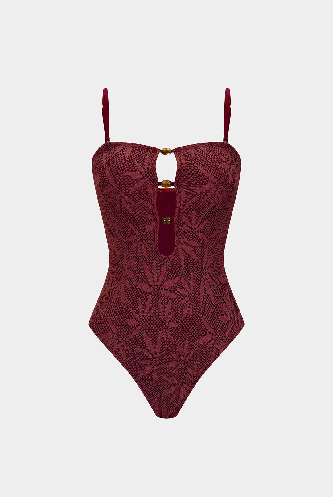Bella One Piece Swimsuit | Textured Polyester Blend, Slim Fit 1