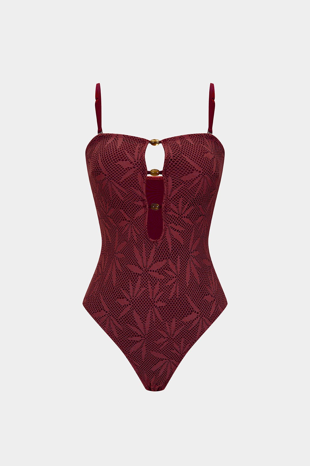 Bella One Piece Swimsuit | Textured Polyester Blend, Slim Fit 1