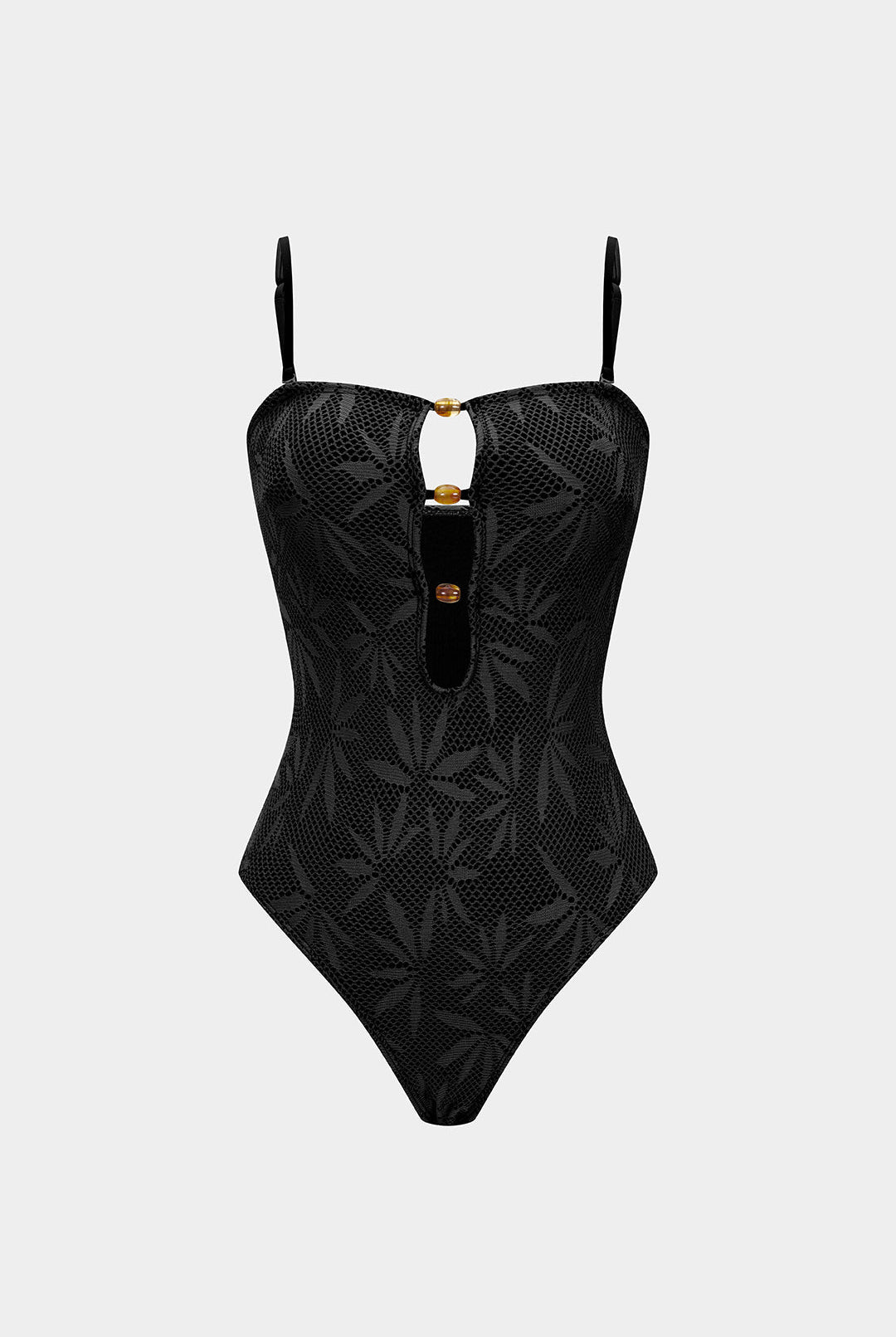 Bella One Piece Swimsuit | Textured Polyester Blend, Slim Fit 2