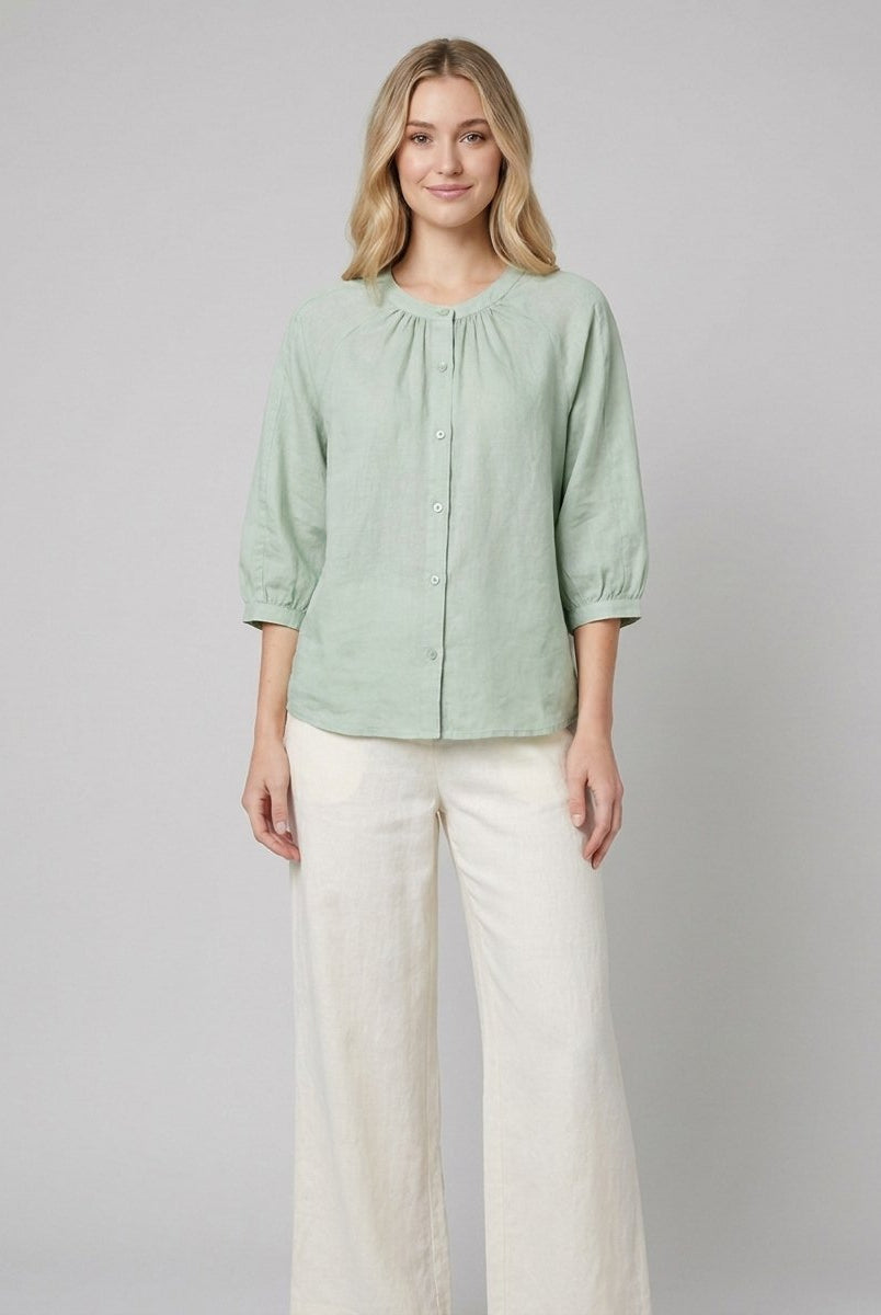 Bella White Blouse | Linen, Loose Fit Summer Top for Women 2