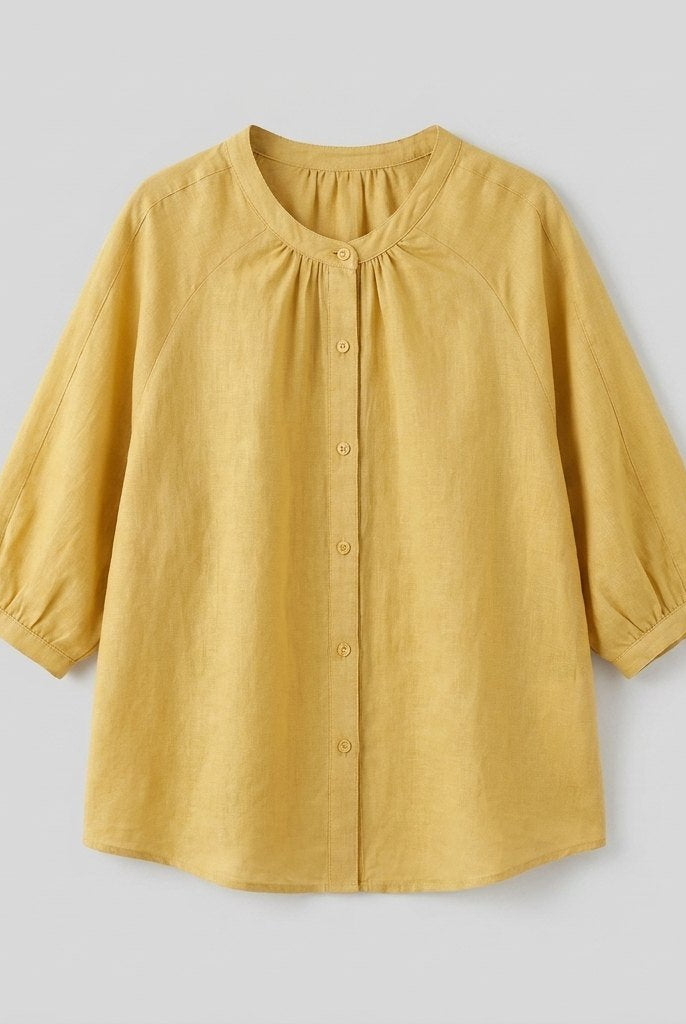 Bella White Blouse | Linen, Loose Fit Summer Top for Women 3