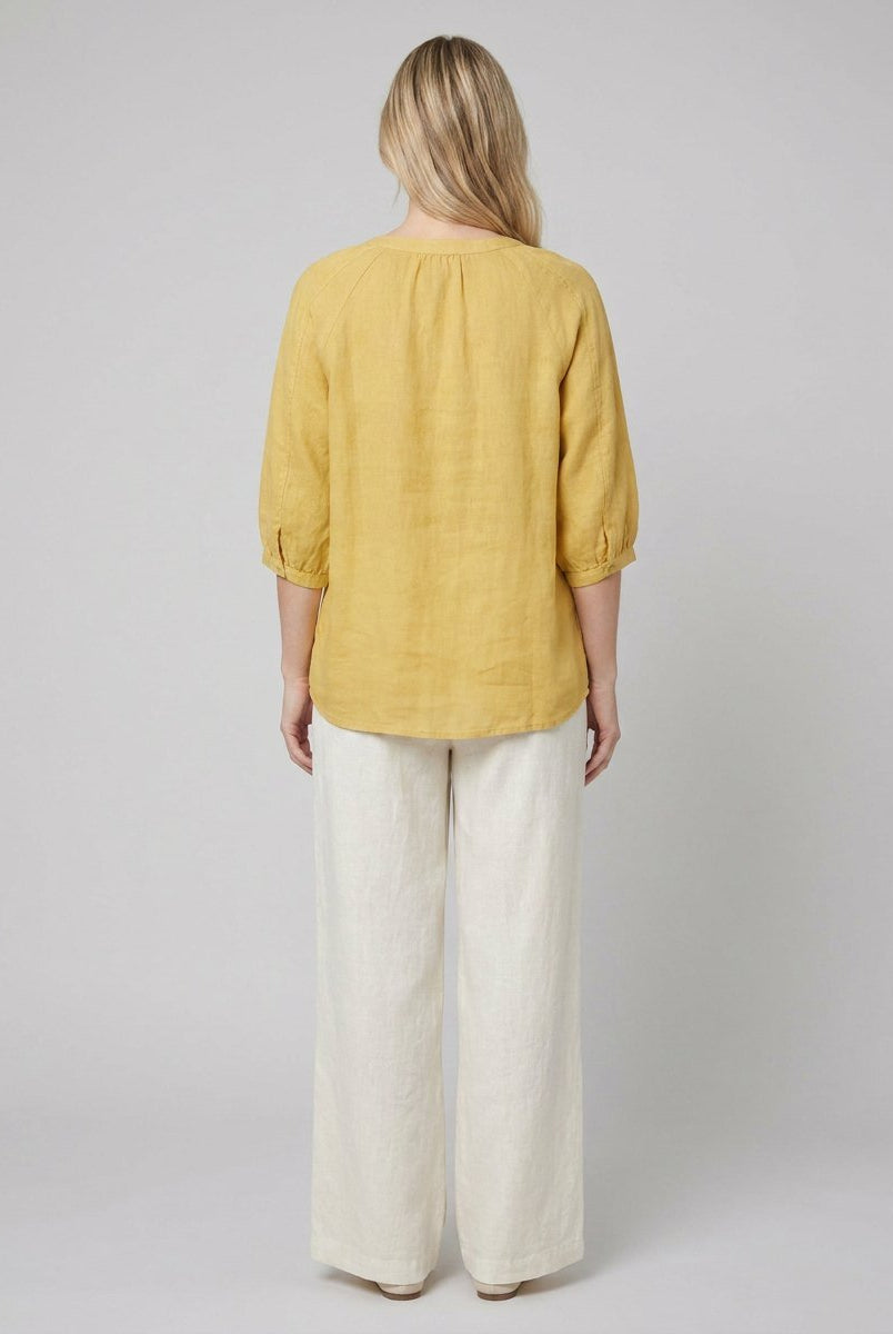 Bella White Blouse | Linen, Loose Fit Summer Top for Women 4