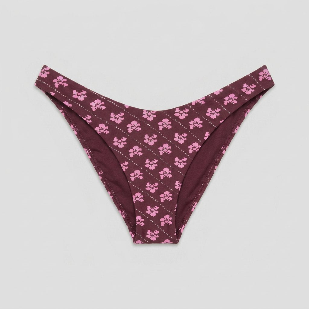 Blythe Thong Bikini Bottom | High Leg, Black Nylon-Elastane Blend 0
