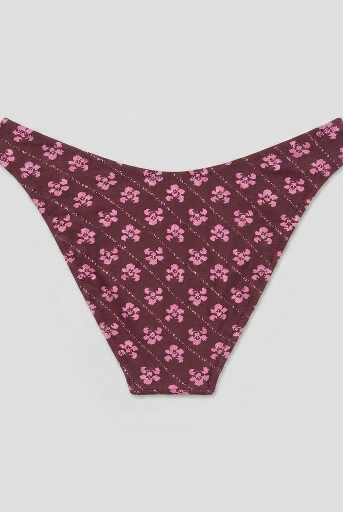 Blythe Thong Bikini Bottom | High Leg, Black Nylon-Elastane Blend 1