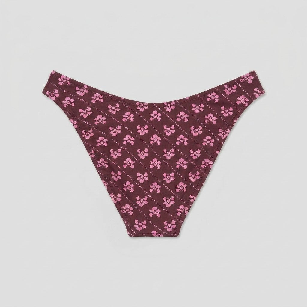 Blythe Thong Bikini Bottom | High Leg, Black Nylon-Elastane Blend 1