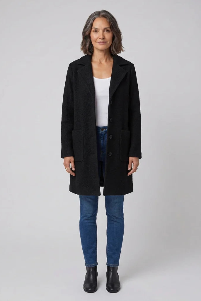 Blythe Women's Coat | Lightweight, Single-Breasted, Notch Lapel, Deep Pockets 1