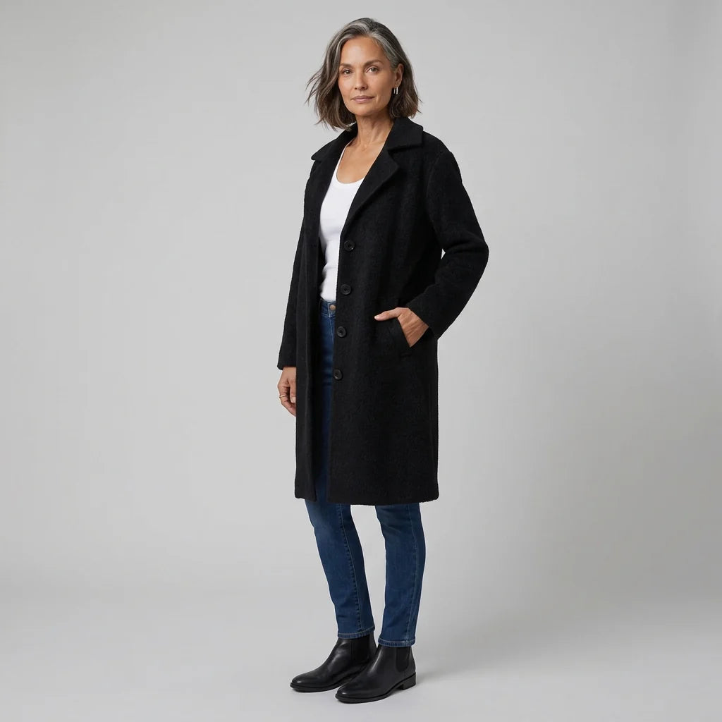 Blythe Women's Coat | Lightweight, Single-Breasted, Notch Lapel, Deep Pockets 2