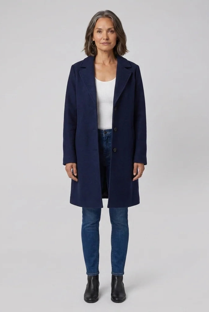 Blythe Women's Coat | Lightweight, Single-Breasted, Notch Lapel, Deep Pockets 7