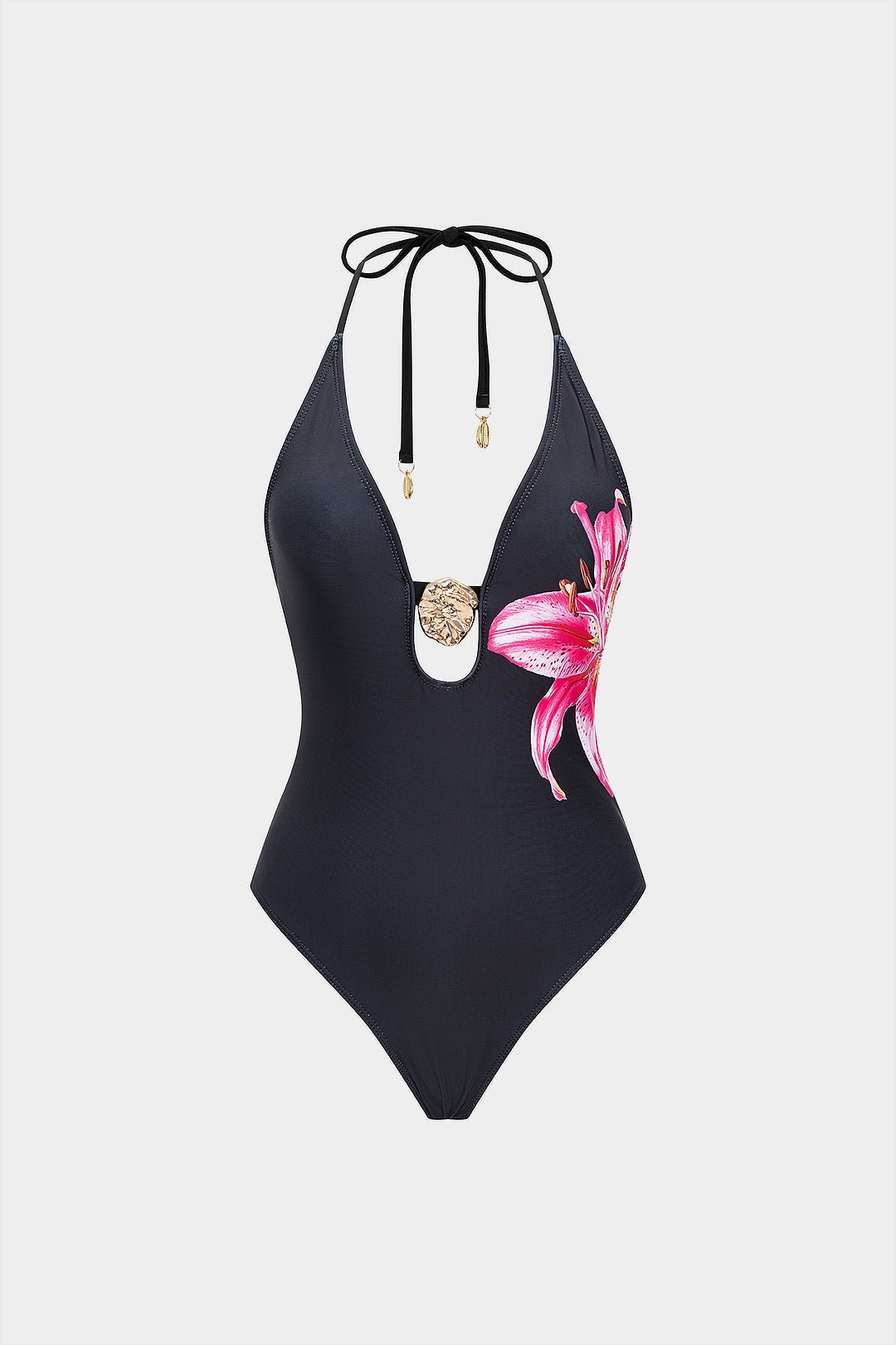 Breeze Backless Swimsuit | One Piece, Opaque Milk Shreds Fabric 0