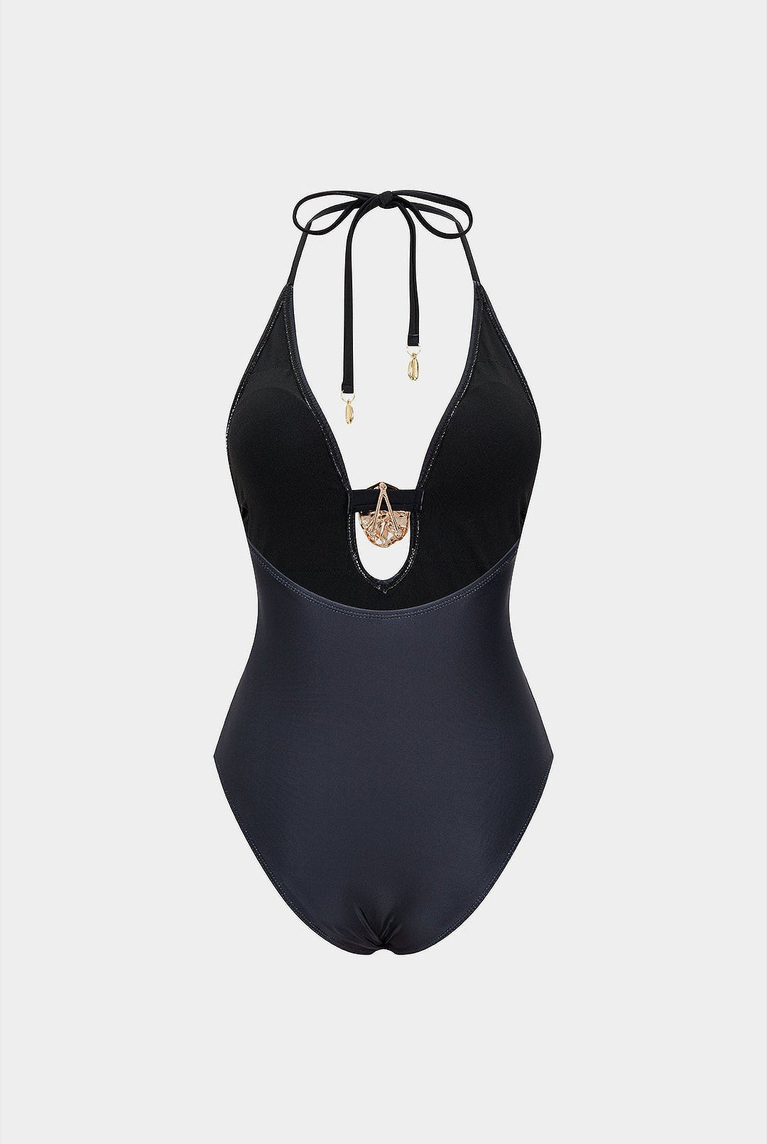 Breeze Backless Swimsuit | One Piece, Opaque Milk Shreds Fabric 1