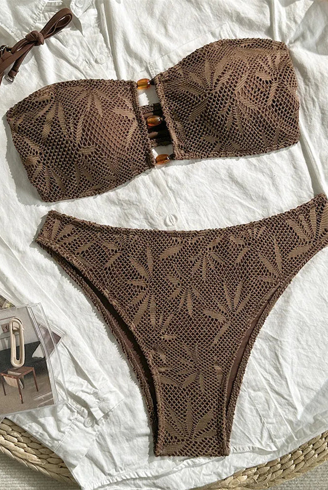 Breezy Bikini Set | Strapless, Hollow Out Design 1