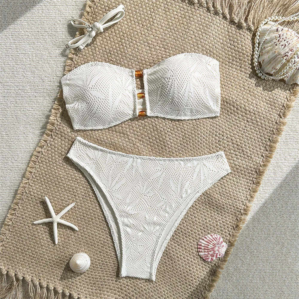Breezy Bikini Set | Strapless, Hollow Out Design 2