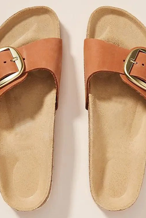 Brielle Orthopedic Slides | Suede Strap, Cork Footbed 0
