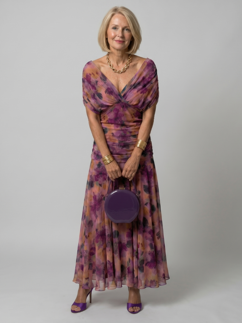 Caden Midi Dress | Off Shoulder, Lightweight Summer Style for Wedding Guests 0