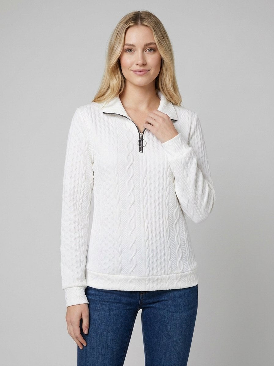 Celeste Knit Sweater | Soft Midweight Half-Zip, Versatile Layering Option 3