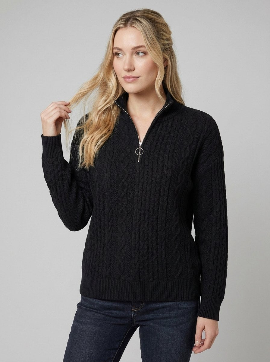 Celeste Knit Sweater | Soft Midweight Half-Zip, Versatile Layering Option 5
