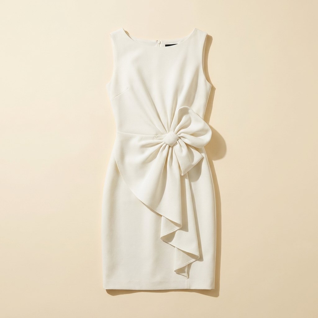 Celia Black Dress | Sleeveless, Tailored Fit, Bow Detail 4