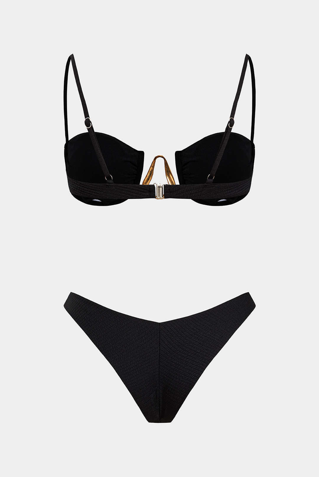Chic Metallic Bikini Set | High-Waisted Design, Soft Chiffon Material 0