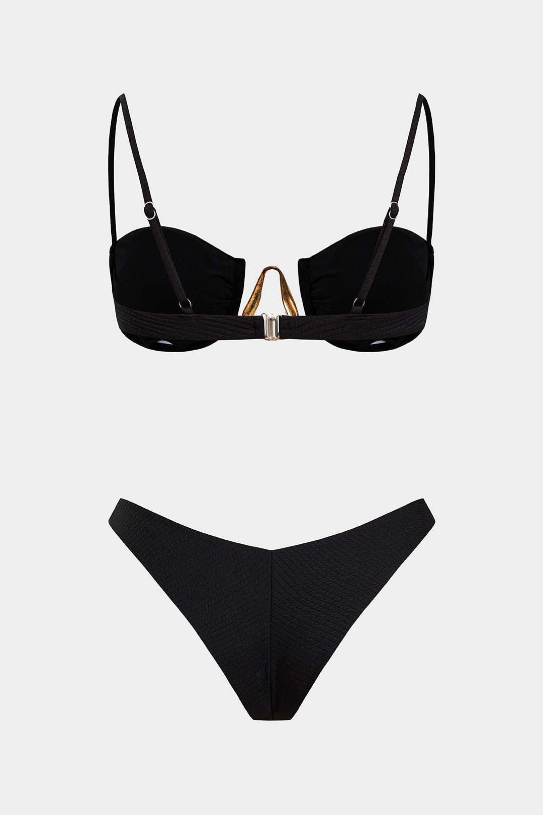 Chic Metallic Bikini Set | High-Waisted Design, Soft Chiffon Material 0