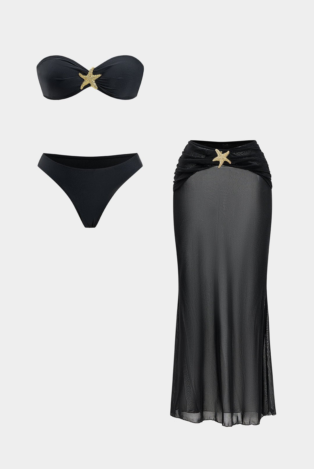 Cleo Bikini Set | Tie-Up, Slim Fit, Opaque Mesh 0