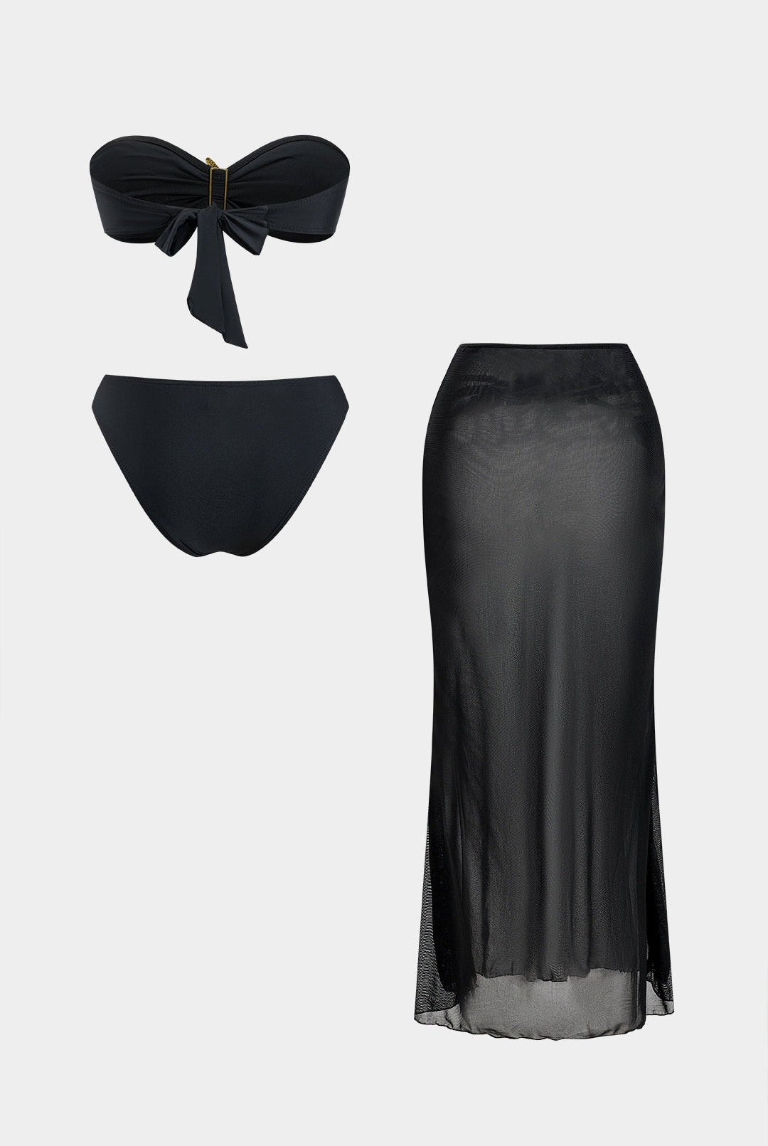 Cleo Bikini Set | Tie-Up, Slim Fit, Opaque Mesh 1